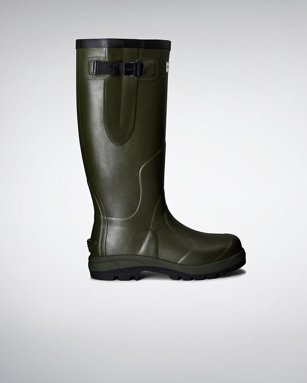 Hunter Mujer Balmoral Classic - Botas de Lluvia Verde Oscuro Oliva - 814-PFJVUT